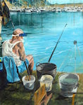 Fishermen in Javea - A painting by Colette OBrien