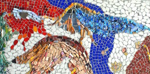 RIVER RUNS THROUGH IT - A mosaic by Colette OBrien